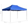 vidaXL Tente de réception pliable Aluminium 4,5x3 m Bleu
