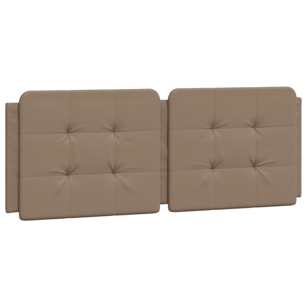 vidaXL Coussin de t&ecirc;te de lit Zadar cappuccino 140 cm similicuir