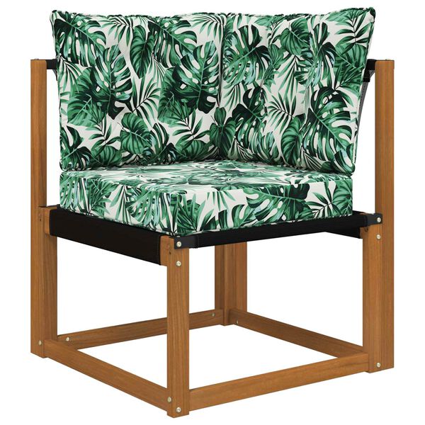 vidaXL Coussin de canap&eacute; d'ext&eacute;rieur 3 pcs Motif feuille Polyester