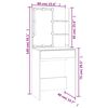vidaXL Coiffeuse avec LED Blanc brillant 60x40x140 cm