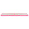 vidaXL Tapis gonflable de gymnastique avec pompe 300x100x10cm PVC Rose