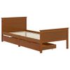 vidaXL Cadre de lit sans matelas marron miel bois massif 100x200 cm