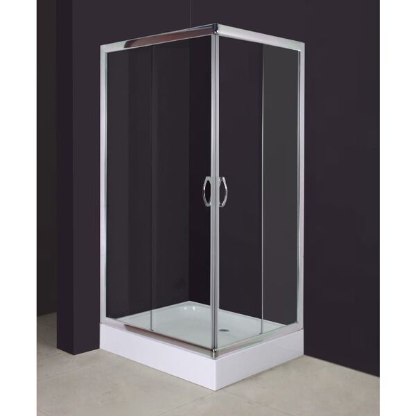 Cabine de douche d'angle 100 x 80 x 190 cm