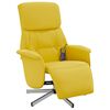 vidaXL Fauteuil inclinable de massage repose-pieds jaune clair tissu