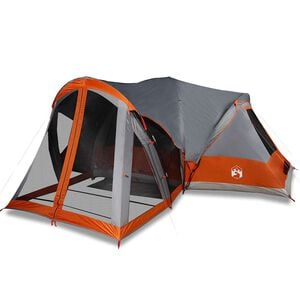 vidaXL Tente familiale tipi 8 personnes gris et orange imperm&eacute;able