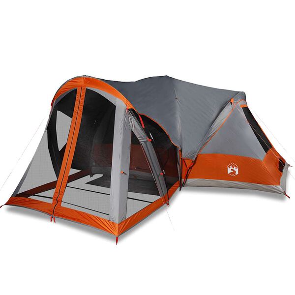 vidaXL Tente familiale tipi 8 personnes gris et orange imperméable