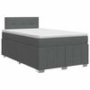 vidaXL Lit boxspring avec matelas Gris fonc&eacute; 120 x 190 cm Tissu
