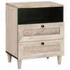 vidaXL Cabinet de chevet Beige 50 x 33 x 62 cm Bois d'acacia massif