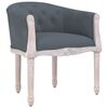 vidaXL Chaise à manger Gris foncé Velours