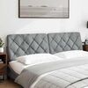 vidaXL Coussin de t&ecirc;te de lit gris clair 180 cm tissu