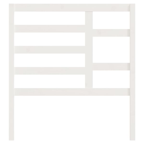 vidaXL T&ecirc;te de lit Blanc 106x4x104 cm Bois massif de pin