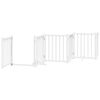 vidaXL Barri&egrave;re pour chien porte pliable 9panneaux blanc bois peuplier