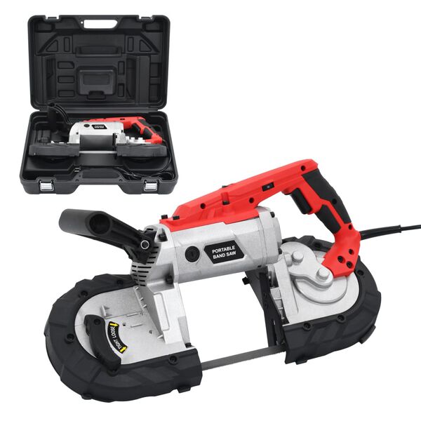 vidaXL Scie &agrave; ruban avec mallette portable Acier