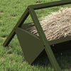 vidaXL Trough d'alimentation pour le bétail Vert olive