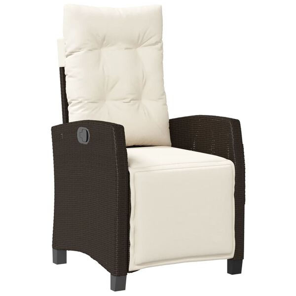 vidaXL Ensemble &agrave; manger de jardin et coussins 7 pcs marron rotin