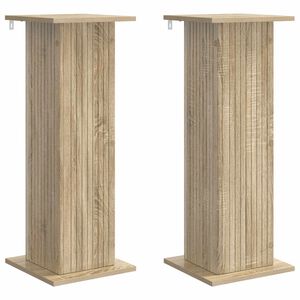 vidaXL Support de Plante 2 pcs Ch&ecirc;ne Sonoma 30,5 x 30 x 80,5 cm