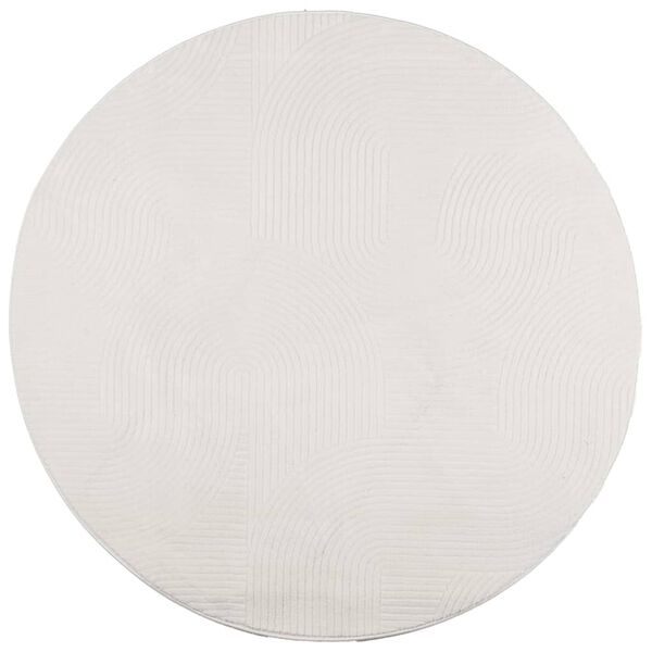 vidaXL Tapis IZA poils courts style scandinave cr&egrave;me &Oslash; 160 cm