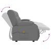 vidaXL Fauteuil inclinable et porte-gobelets 4 places gris similicuir