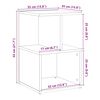 vidaXL Tables de chevet 2 pcs ch&ecirc;ne artisanal 35x35x55 cm