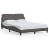 vidaXL Cadre de lit sans matelas Zadar gris 120x200 cm similicuir
