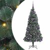 vidaXL Arbre de No&euml;l artificiel pr&eacute;-&eacute;clair&eacute; avec ensemble de boules
