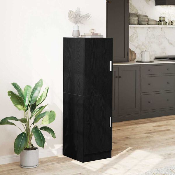 vidaXL Armoire de cuisine noir 38x41,5x131,5 cm bois d'ingénierie