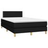 vidaXL Sommier &agrave; lattes de lit avec matelas LED Noir 120x200 cm Tissu