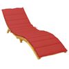 vidaXL Coussin de chaise longue rouge 200x70x3 cm tissu oxford