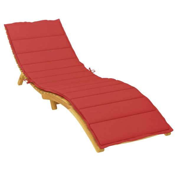 vidaXL Coussin de chaise longue rouge 200x70x3 cm tissu oxford