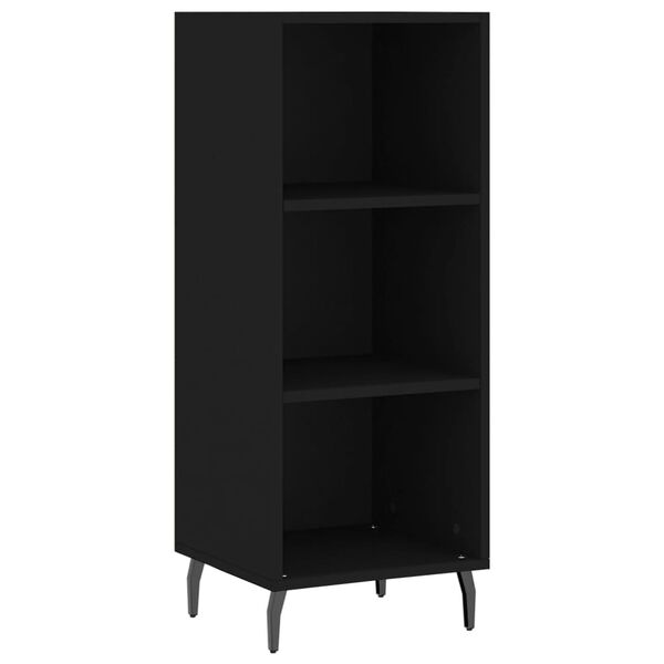 vidaXL Buffet noir 34,5x32,5x90 cm bois d'ingénierie