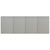 vidaXL Panneaux &agrave; chevilles muraux 4 pcs 40x58 cm Acier