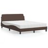 vidaXL Lit avec matelas Dover marron 140x190 cm similicuir