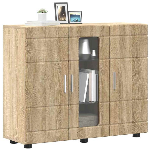 vidaXL Cabinet en Bois avec stockage Ch&ecirc;ne Sonoma 88,5 x 30,5 x 73 cm