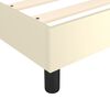 vidaXL Sommier &agrave; lattes de lit avec matelas Cr&egrave;me 200x200cm Similicuir