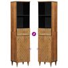 vidaXL Armoire de salle de bain 38x33x160 cm bois massif de manguier