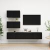 vidaXL Ensemble de meuble TV 4 pcs Noir Bois d'ing&eacute;nierie
