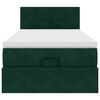 vidaXL Lit ottoman avec matelas et LED Vert fonc&eacute; 80x200cm velours