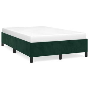 vidaXL Cadre de lit sans matelas vert fonc&eacute; 120x200 cm velours