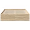 vidaXL Cadre de lit ch&ecirc;ne sonoma 135x190 cm double