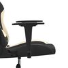 vidaXL Chaise de jeu de massage Noir et crème Tissu