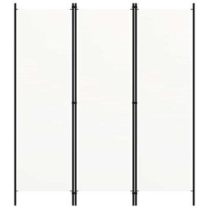 vidaXL Cloison de s&eacute;paration 3 panneaux Blanc 150x180 cm