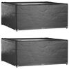 vidaXL Housses de salon de jardin 2 pcs 16 œillets 205x205x90 cm carré