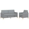 vidaXL Canap&eacute; avec rangement 2 pcs Gris clair Polyester