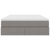 vidaXL Lit avec rangement et matelas Taupe 140 x 200 cm Polyester