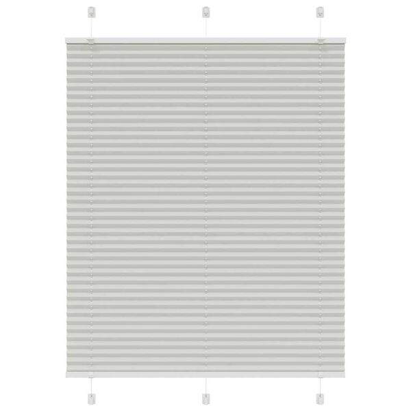 vidaXL Store pliss&eacute; gris clair 110x100cm largeur du tissu 109,4cm