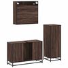 vidaXL Ensemble de meubles de salle de bain 3 pcs Ch&ecirc;ne marron