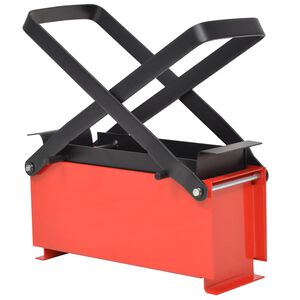 vidaXL Presse &agrave; papier de recyclage acier 34x14x14 cm noir et rouge