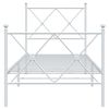 vidaXL Cadre de lit métal sans matelas avec pied de lit blanc 80x200cm