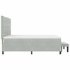 vidaXL Lit &agrave; ressorts avec matelas Gris clair 200 x 200 cm Velours