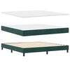 vidaXL Lit &agrave; ressorts avec matelas Vert fonc&eacute; 180 x 200 cm Velours